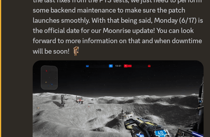 Patch on Monday, at last.