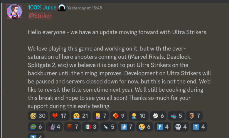 The Tribes 3 Rivals spinoff Ultra Strikers has been cancelled
